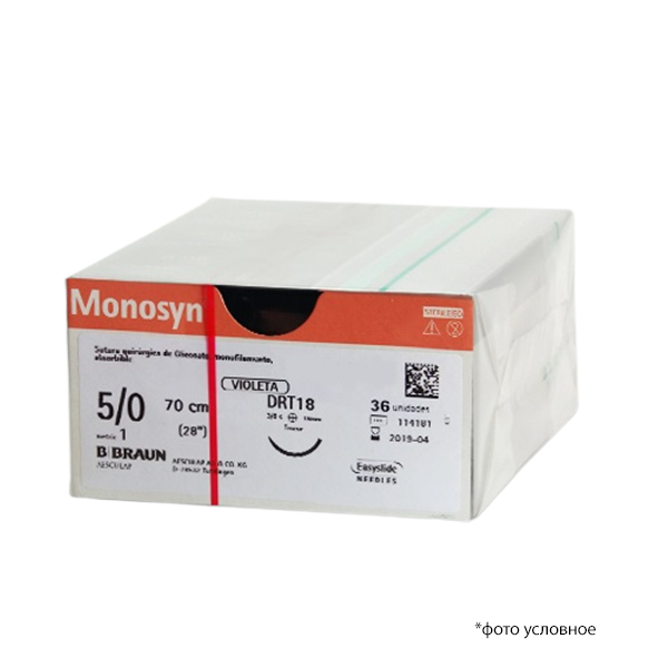 Изображение Моносин / Monosyn фиолетовый 5/0 (1) 70см DR18 36шт