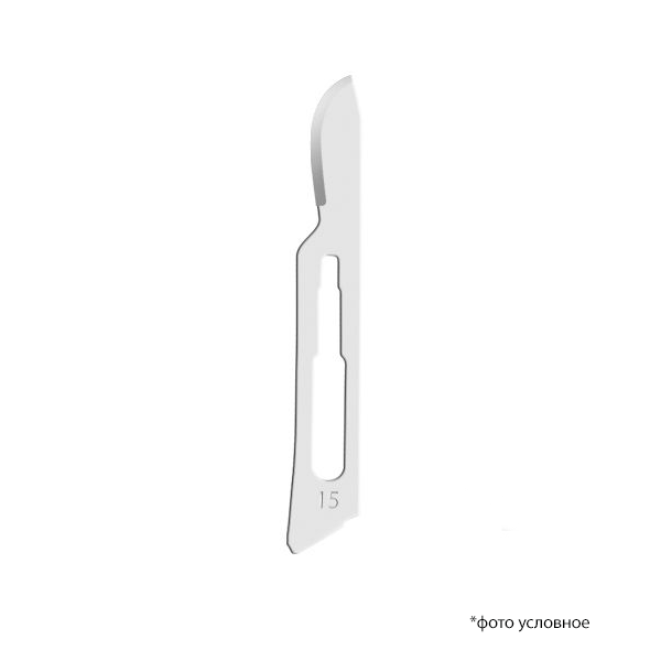 Изображение Лезвие стерильное №15 Apexmed 100шт из нержавеющей стали