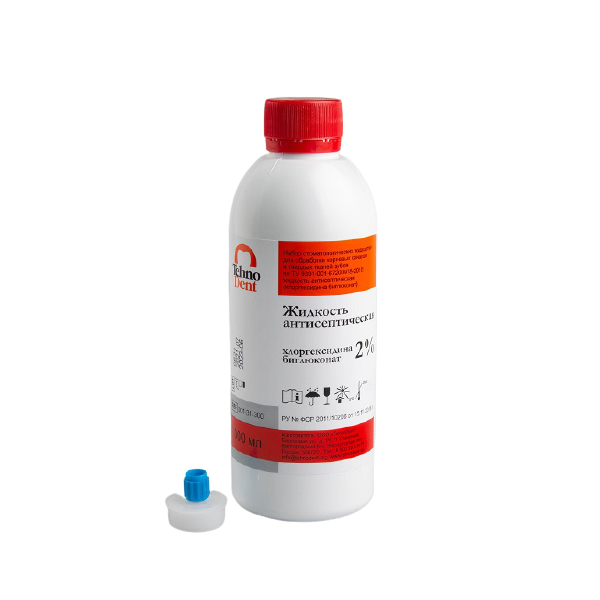 Изображение  Жидкость для антисептической  обработки (хлоргексидин 2%), флакон, 300мл