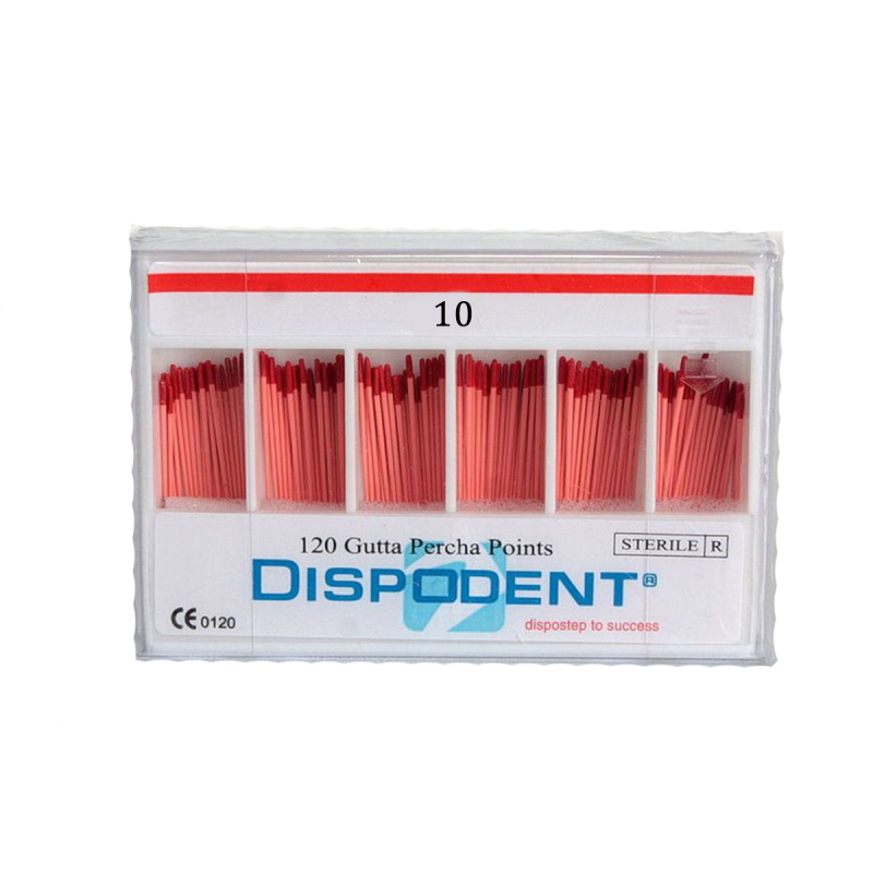 Изображение Штифты гуттаперчевые №10, 120 шт., Dispodent