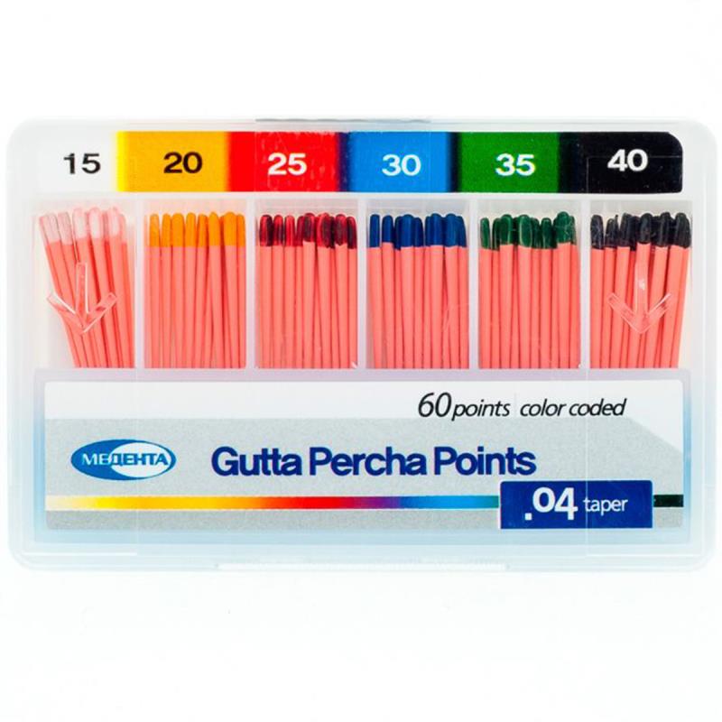 Изображение Штифты гуттаперчевые 04 №15-40 60шт Dispodent