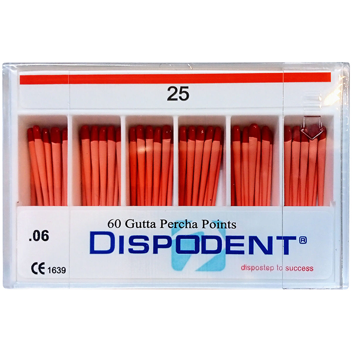 Изображение Штифты гуттаперчевые 06 №25 60шт Dispodent