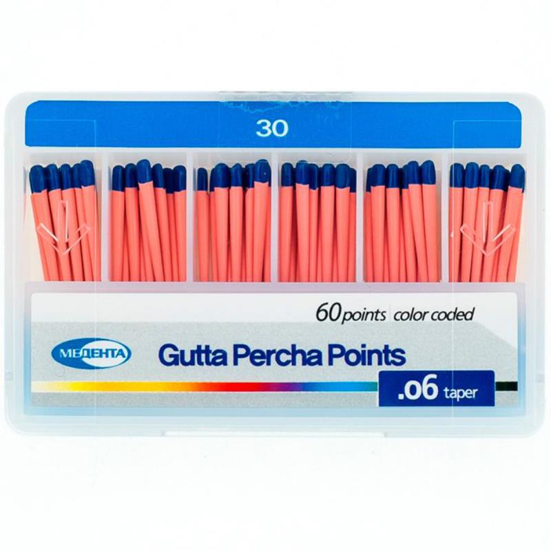 Изображение Штифты гуттаперчевые 06 №30 60шт Dispodent