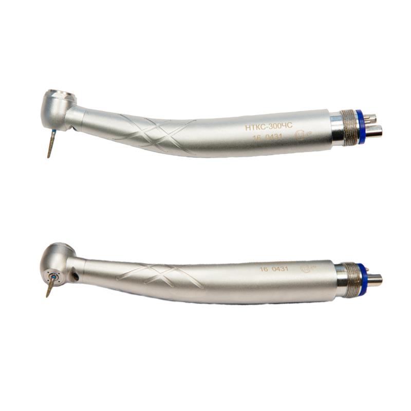 Изображение Наконечник турбинный стомат кнопочный со спреем и светодиодной подсветкой НТКС-300ЧС 00602