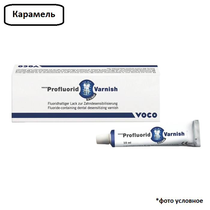 Изображение Profluorid Varnish фторсодержащий лак для лечения гиперестезии зубов, вкус - карамель, 10мл