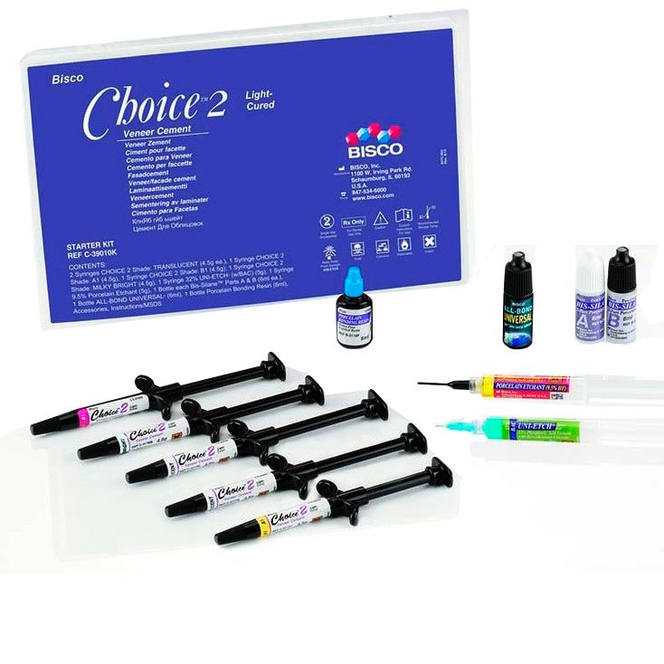 Изображение Choice2 Veneer Cement Kit - цемент стоматологический приклеивающий, набор  C-39010K