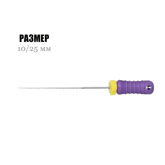 Изображение H-файлы/ H-Files, конусность 02, размер 10/25 мм, сталь, 6 шт