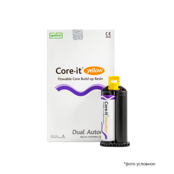 Изображение Кор ИТ / Core IT Auto mix материал временного пломбирования х/о желтый картридж 1х50гр Spident 2112YL