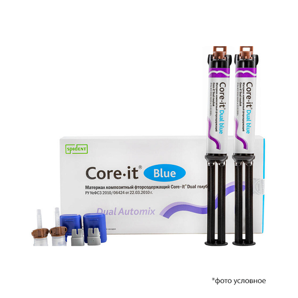 Изображение Кор ИТ Дуал / Core IT Dual с/о голубой шприц 2х10гр Spident 2111BL