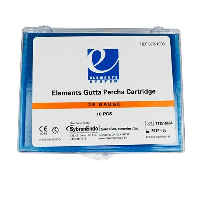 Изображение Гуттаперча в картриджах Elements Gutta Percha Cartridge 25GA низкая вязкость 10шт 972-1003