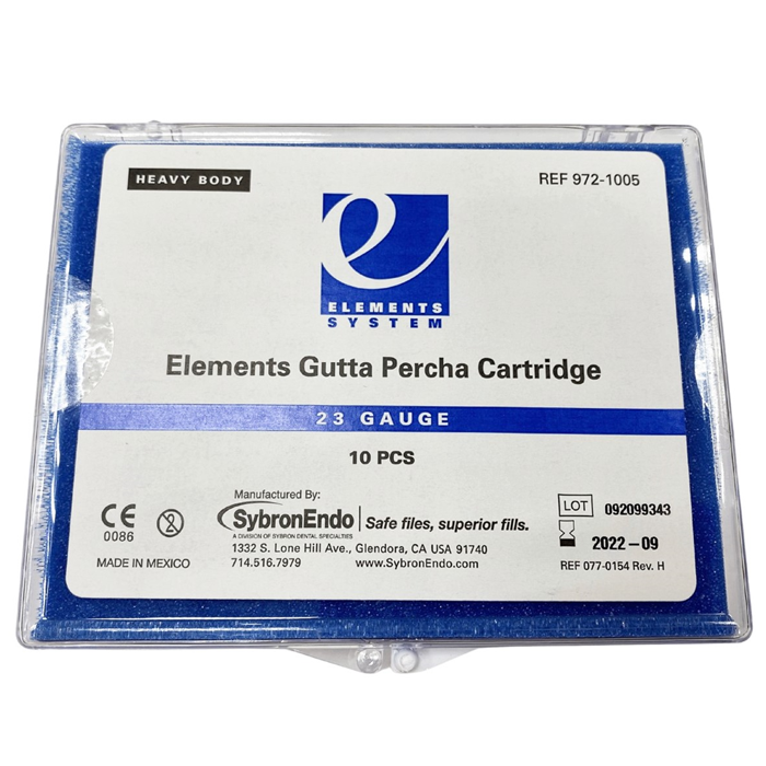 Изображение Гуттаперча в картриджах Elements Gutta Percha Cartridge Heavy 23GA высокая вязкость 10шт 972-1005
