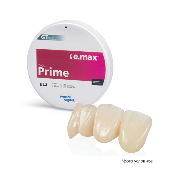 Изображение Емакс диски для фрезерования IPS e.max ZirCAD Prime BL2 98.5-16/1