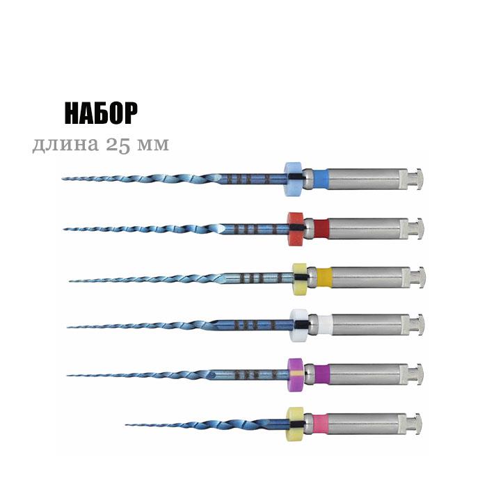 Изображение Суперфайл / SuperFile (Heat Activation) Engine, размеры S1, S2, F1, F2, F3, SX, длина 25 мм, никель-титан, 6 шт