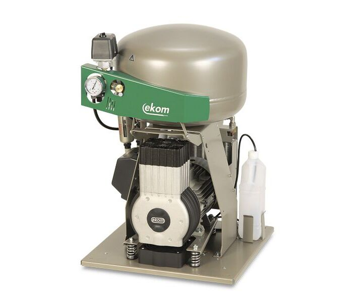 Изображение Компрессор EKOM DK50 PLUS M - безмасляный для одной стоматологической установки без кожуха, 8-10 бар, 50л/мин, с осушителем, с ресивером 25 л