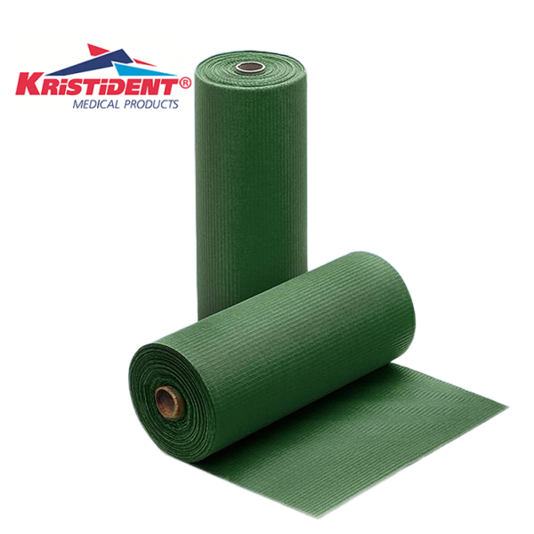 Изображение Фартуки в рулоне бумажно-полиэтиленовые 81х53см зеленые 60шт Кристи