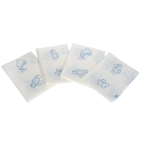 Изображение Салфетки-нагрудники 1бум + 1п/эт детские с рисунком Океанариум 33х45см 500шт Кристи 201140