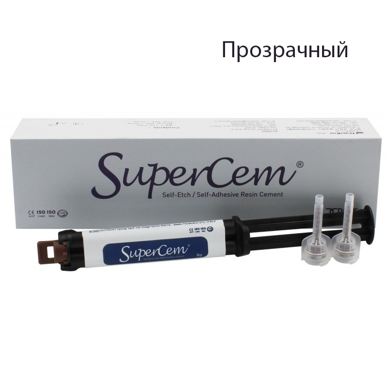Изображение SuperCem / ЧамСуперЦем Прозрачный (5мл х 1шпр,10 смес. након,10 оральн)Цемент д/непрямых реставр. 1022018
