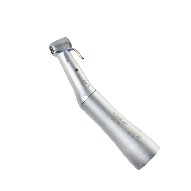 Изображение Угловой наконечник CX275-1 для имплантологии с фиброоптикой, 20:1, с кнопочной фиксацией бора и охлаждением, 1шт