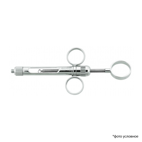 Изображение Шприц карпульный с кольцами, ручная аспирация, хромированный 0480-1