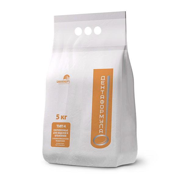 Изображение Гипс медицинский Дентаформула бежевый мешок 5кг 4класс