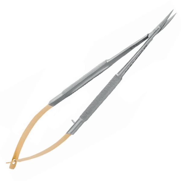 Изображение Иглодержатель хирургический изогнутый Castroviejo-Gomel TC 14см 20-17