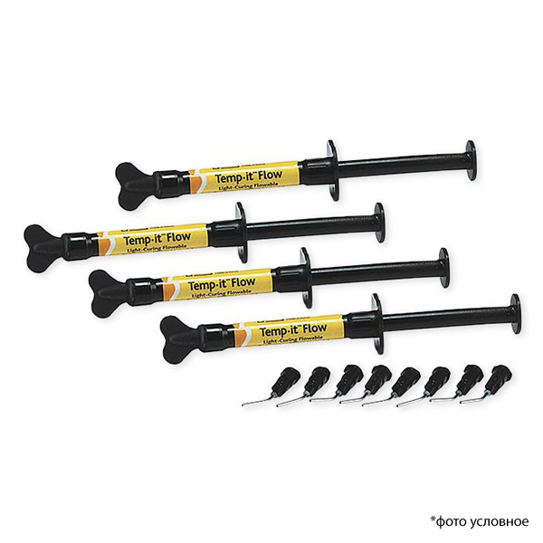 Изображение Темп ит флоу / Temp.it flow  шприц 1,2г х 4шт с/о временный пломбир материал Spident 1142 YL