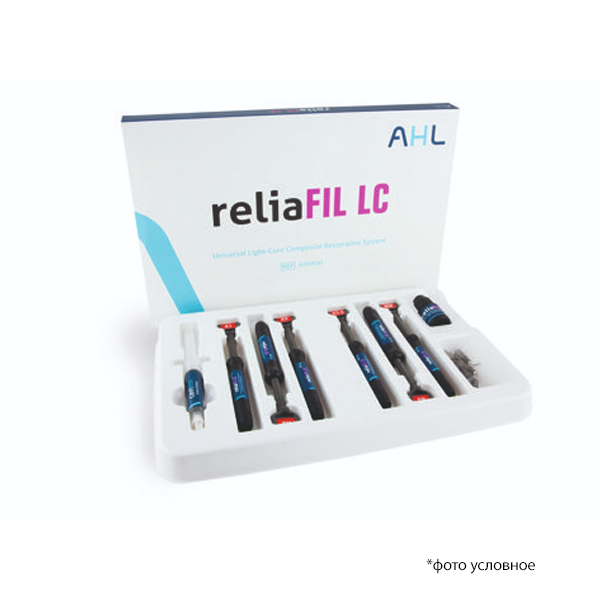 Изображение РелиаФил ЛСи / ReliaFIL LC набор: наногибридный композит ReliaFIL LC 6 шт, гель для травления
