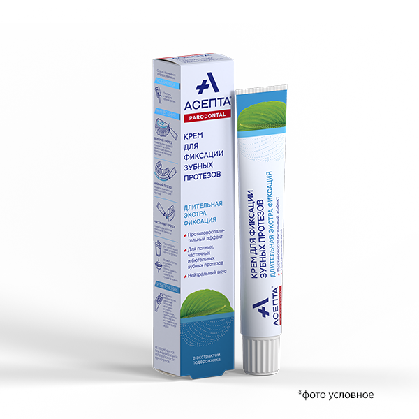 Изображение Крем для фиксации зубных протезов Асепта туба 40гр нейтральный