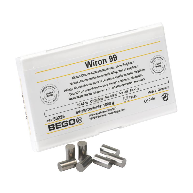 Изображение Wiron 99 | Вирон 99 - металл (сплав) для каркасов коронок и мостов, никель-хром, 1 кг.