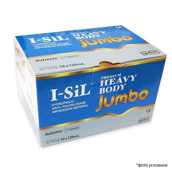 Изображение I-Sil Jumbo Heavy Body материал оттискной, картридж, 120мл,  Spident