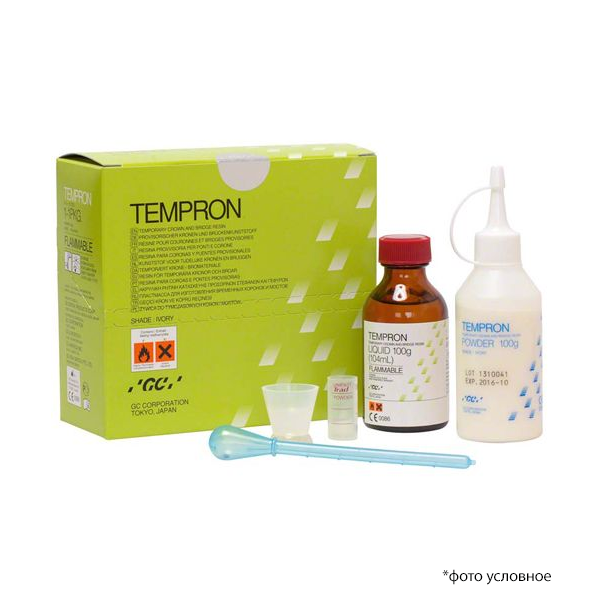 Изображение Темпрон набор 1-1 / Tempron 1-1 PKG 100гр пор+104мл жид-ть GC