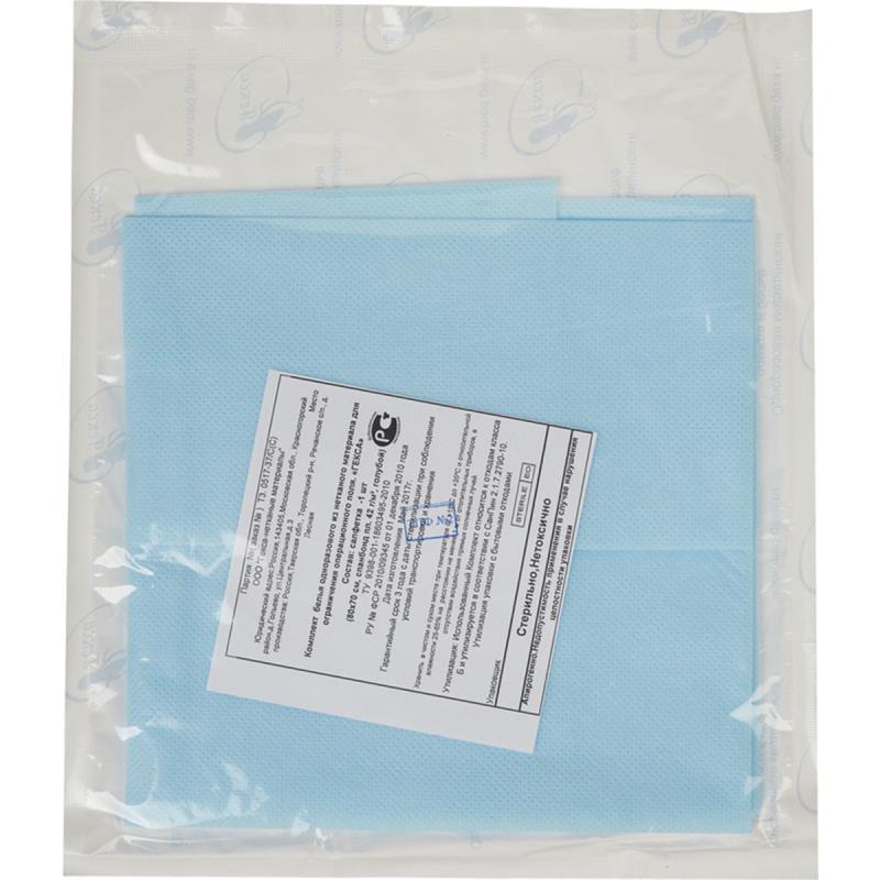 Изображение Салфетка одноразовая 70х80 см, Гекса стерильная, 25 г/кв.м, 1 шт.