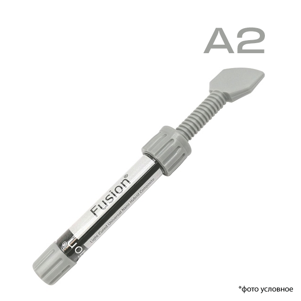 Изображение Fusion наногибридный композит, цвет А2, универсальный, светоотверждаемый, шприц, 4 гр, 1 шт