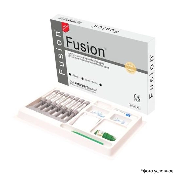 Изображение Fusion наногибридный композит, универсальный, светоотверждаемый в наборе, шприцы, 4 гр, 7 шт