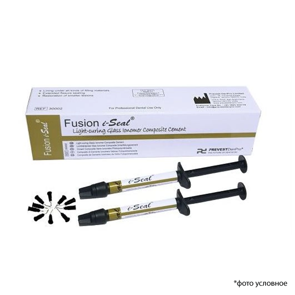 Изображение Fusion I-Seal, стеклоиономерный подкладочный цемент, шприцы, 2 штуки, 2г