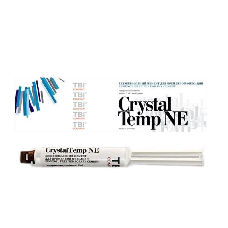 Изображение Crystal Temp NE цемент безэвгенольный для временной фиксации, белый опак, шприц МиниМикс, 5мл