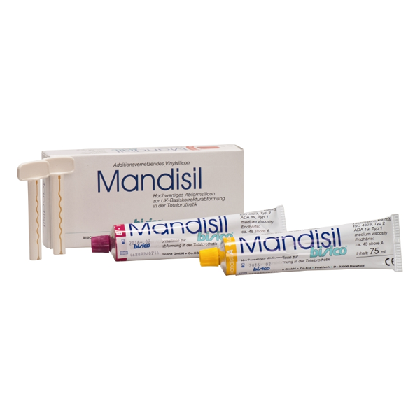 Изображение Bisico Mandisil коррегирующий материал для нижней челюсти, туба, 2х75мл