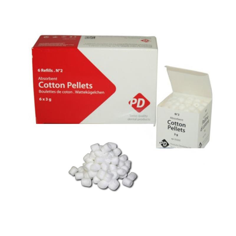 Изображение Коттон Пеллетс / Cotton Pellets шарики ватные №2 32гр 6х6мм 245шт Produits Dentaires 33262