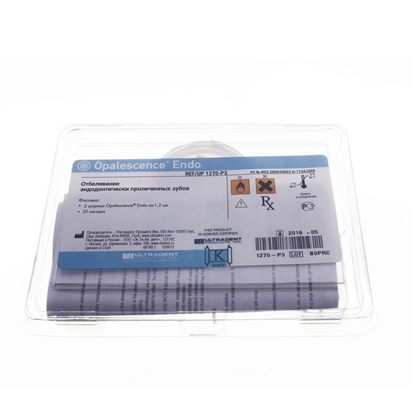 Изображение Опалесценс / Opalescence Endo Kit шприц 1,2мл х 2 + наконечники 20шт UL1270