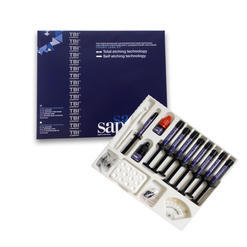 Изображение Sapphire Ceramic Combi Kit набор нанокомпозит, шприц 8шт*4гр