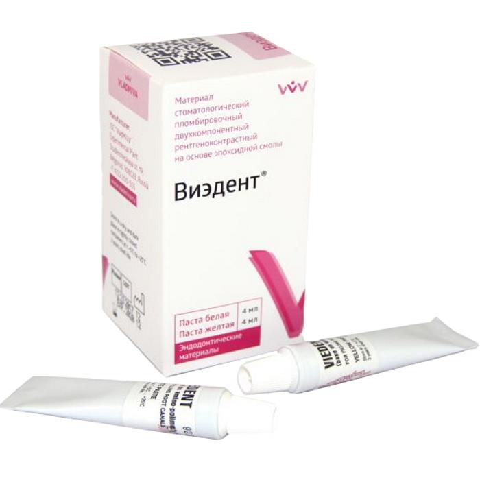 Изображение Виэдент паста белая 4гр + паста желтая 4гр