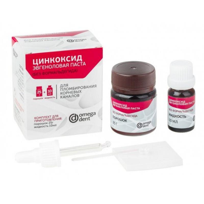 Изображение Цинкоксид-эвгеноловая паста 25гр порошок + жидкость 10мл 11-01-03000