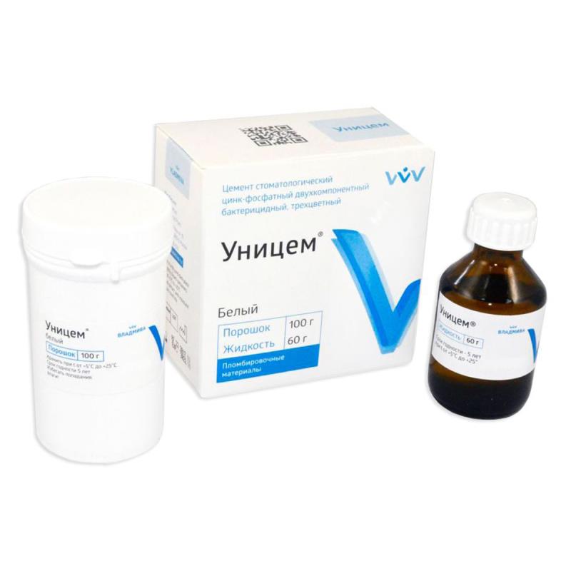 Изображение Уницем белый порошок 100гр + жидкость 60мл
