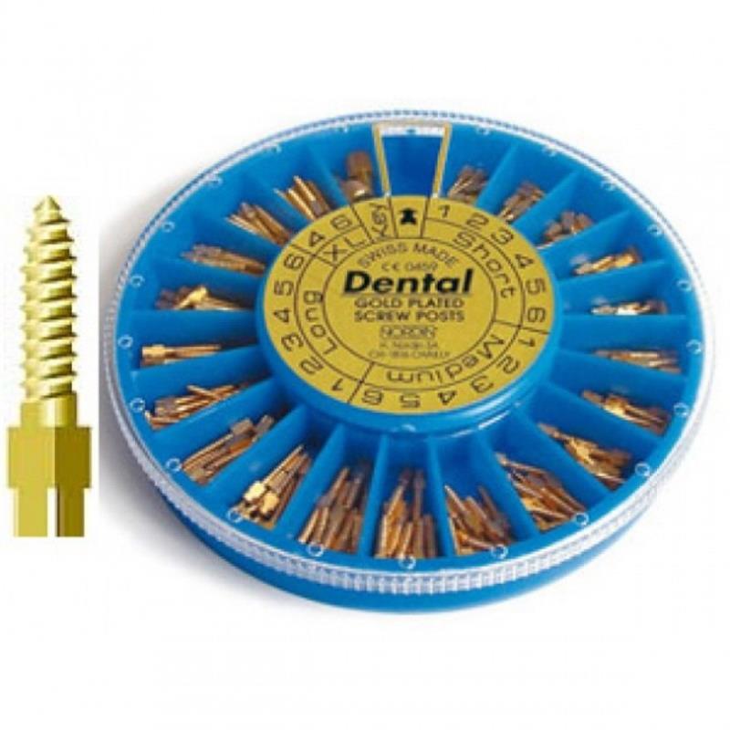 Изображение Штифты "Дентал" латунные позолоченные (анкерные) конические L4 12шт