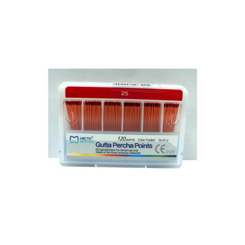 Изображение Штифты гуттаперчевые стандартные конусность .02 (120 шт.)