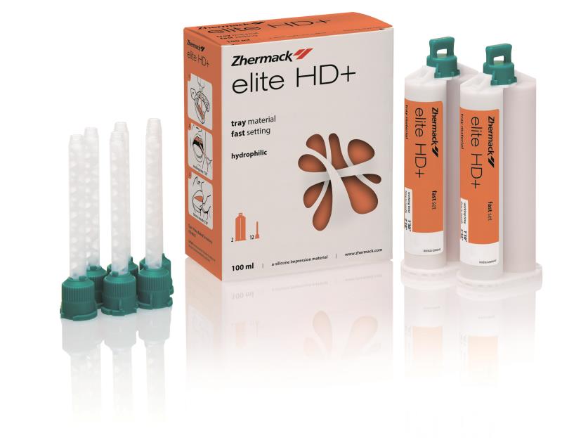 Изображение Elit HD+ Tray Material А-силикон, картридж, 2х50 мл+6шт наконечников 