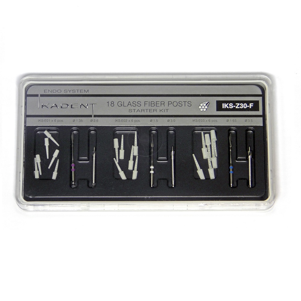 Изображение Набор штифтов стекловолоконных IKS-Z30-F (Е01, Е02, Е03), 18шт + 6 инструментов