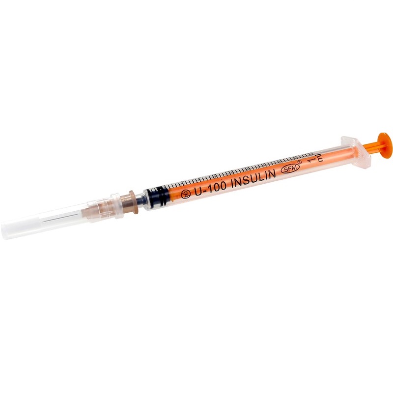 Изображение Шприц Vogt Medical инсулиновый: U 100 объемом 1 мл с иглами, одноразовый стерильный, 1шт.