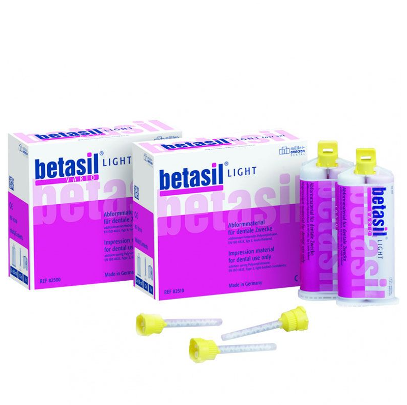 Изображение Betasil vario light, А-силиконовая слепочная масса, коррегирующий слой высокой текучести, 2х50мл