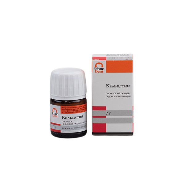 Изображение Кальцетин, порошок на основе гидроокиси кальция для лечения пульпита, 7гр